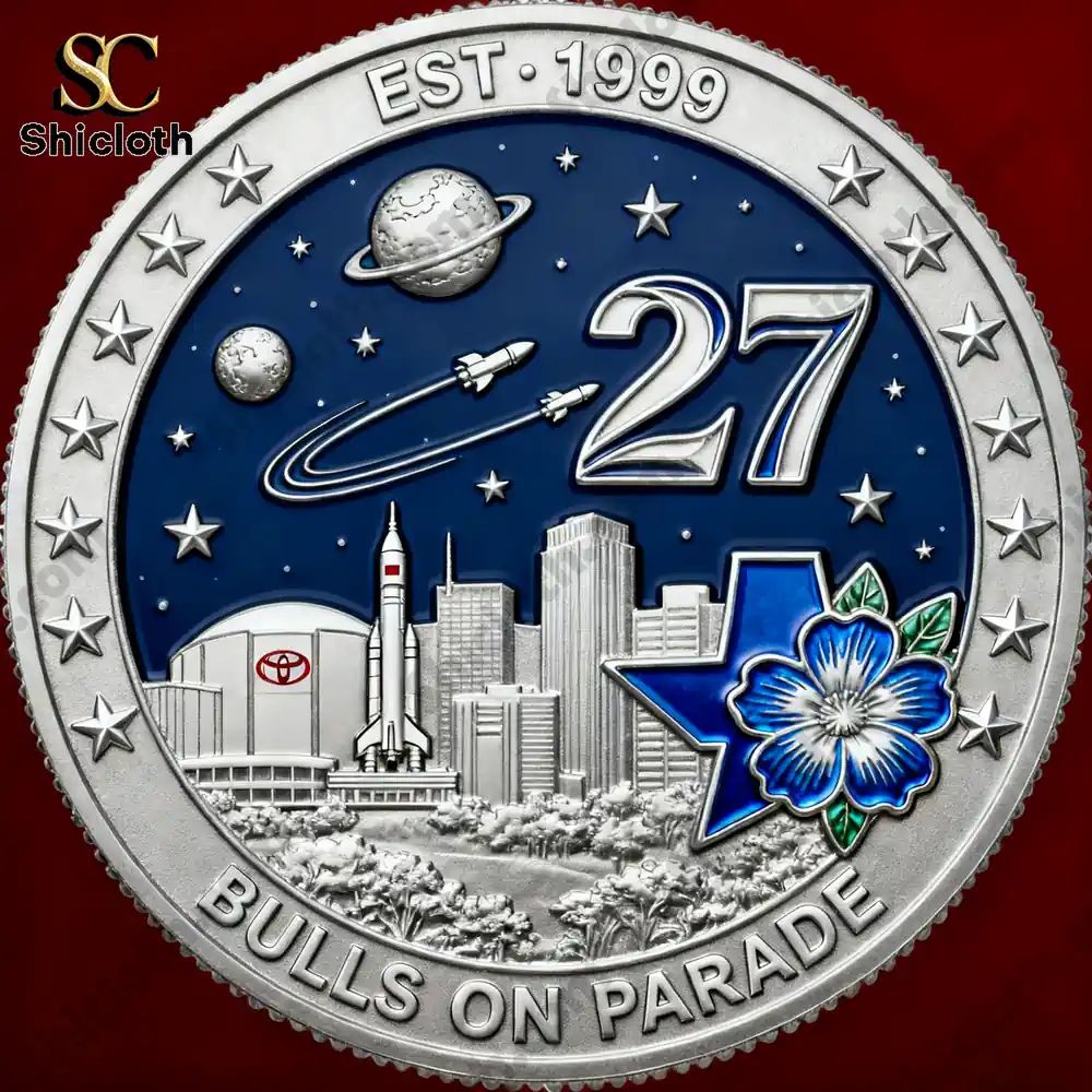 Houston Texans 27th Anniversary Commemorative Coin - Adult & Kids T-Shirts, Sweatshirts & Hoodies apparel design preview 1