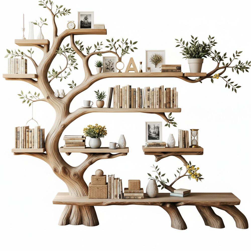 Tree Branch Wall Shelf Handcrafted Nature-Inspired - Adult & Kids T-Shirts, Sweatshirts & Hoodies apparel design preview 1