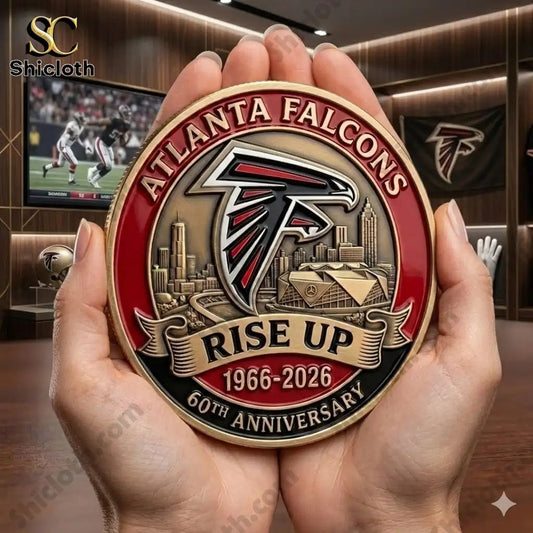 Atlanta Falcons 60Th Anniversary Commemorative Coin - Adult & Kids T-Shirts, Sweatshirts & Hoodies apparel design preview 1