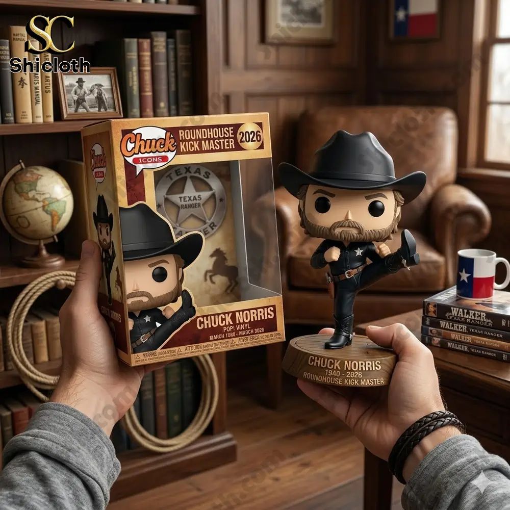 Chuck Norris Roundhouse Kick Master Funko Pop! Figure - Adult & Kids T-Shirts, Sweatshirts & Hoodies apparel design preview 1