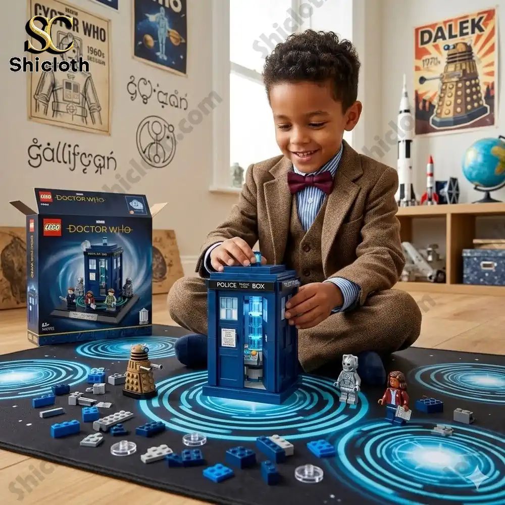 Doctor Who 63rd Anniversary TARDIS Collector Brick - Adult & Kids T-Shirts, Sweatshirts & Hoodies apparel design preview 1