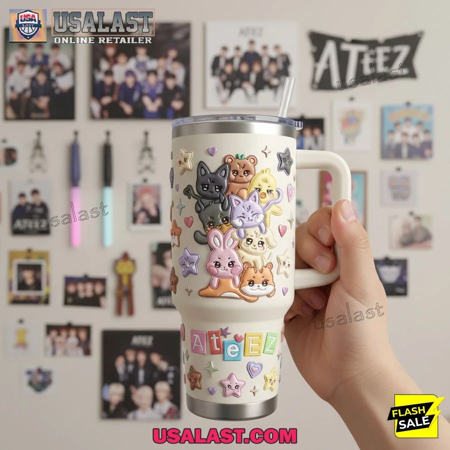 Ateez Lovers 40oz Tumbler With Handle - Adult & Kids T-Shirts, Sweatshirts & Hoodies apparel design preview 1
