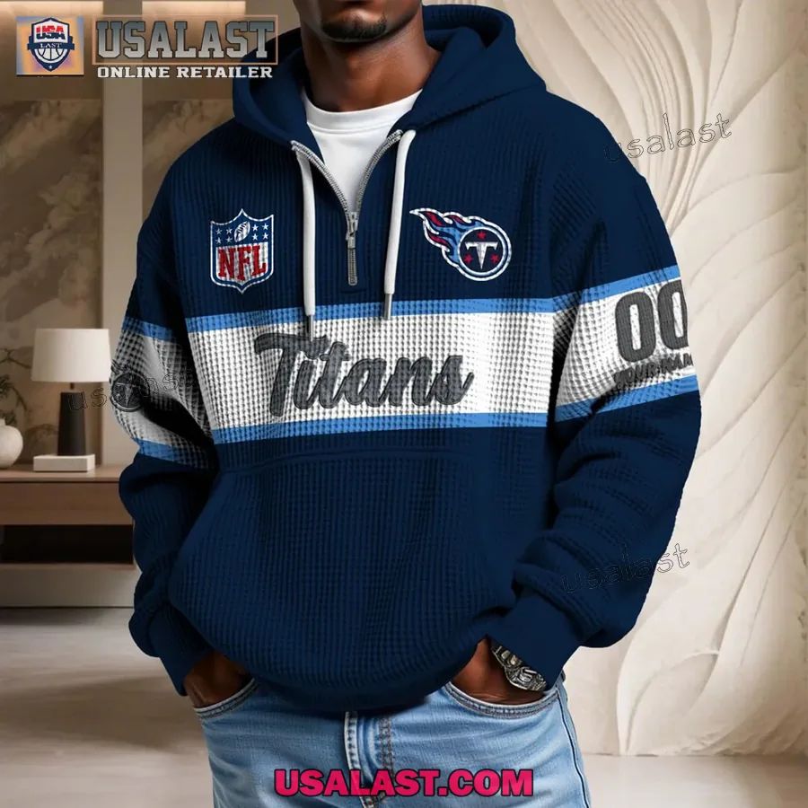 Tennessee Titans Waffle Half Zip - Adult & Kids T-Shirts, Sweatshirts & Hoodies apparel design preview 1