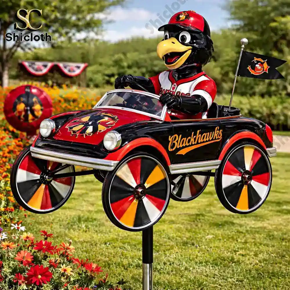 Chicago Blackhawks Tommy Hawk Wind Spinner For Garden - Adult & Kids T-Shirts, Sweatshirts & Hoodies apparel design preview 1