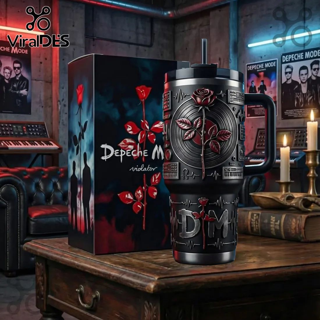 Depeche Mode Violator 40oz Stanley Handle Tumbler - Adult & Kids T-Shirts, Sweatshirts & Hoodies apparel design preview 1