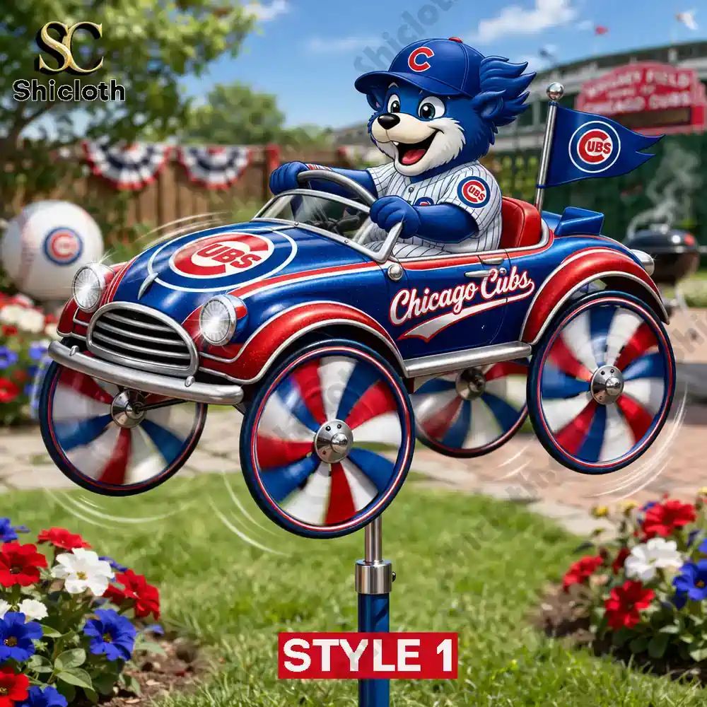 Chicago Cubs Clark Wind Spinner For Garden - Adult & Kids T-Shirts, Sweatshirts & Hoodies apparel design preview 1