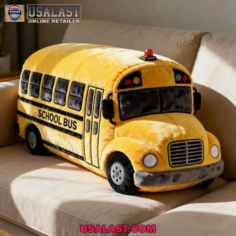 School Bus Custom Shaped Plush Pillow - Adult & Kids T-Shirts, Sweatshirts & Hoodies apparel design preview 1