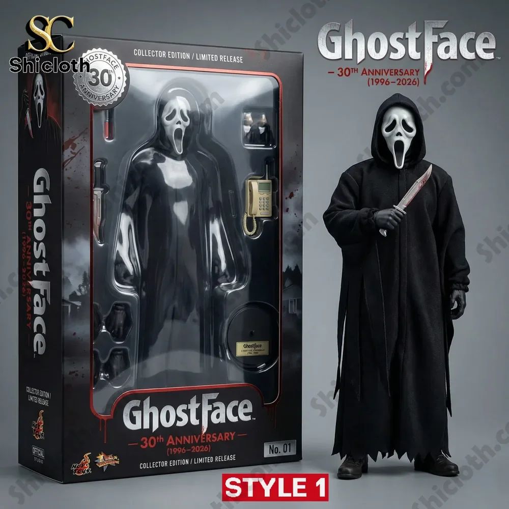 Ghostface 30th Anniversary Collector Edition Hot Toys - Adult & Kids T-Shirts, Sweatshirts & Hoodies apparel design preview 1