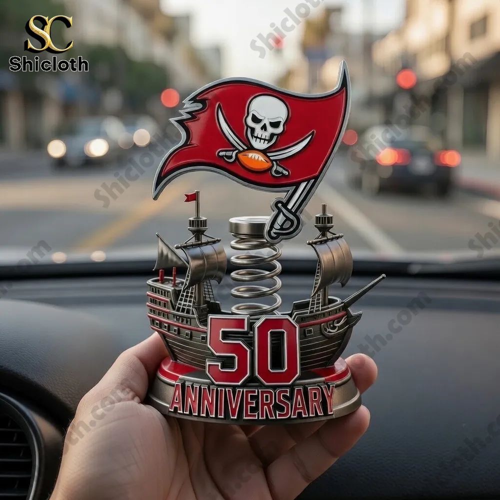 Tampa Bay Buccaneers 50th Anniversary Decor Car - Adult & Kids T-Shirts, Sweatshirts & Hoodies apparel design preview 1