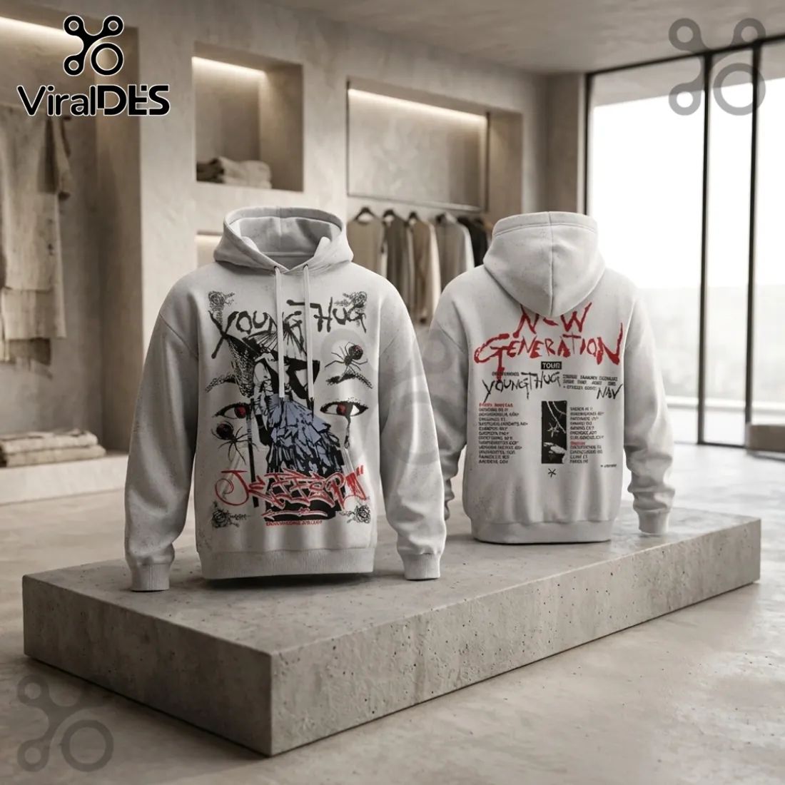 Young Thug New Generation Tour White - Adult & Kids T-Shirts, Sweatshirts & Hoodies apparel design preview 1