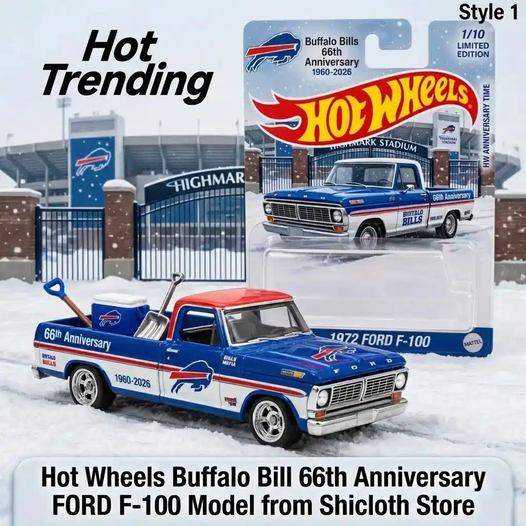 Wheels Buffalo Bill 66th Anniversary FORD F-100 Model - Adult & Kids T-Shirts, Sweatshirts & Hoodies apparel design preview 1
