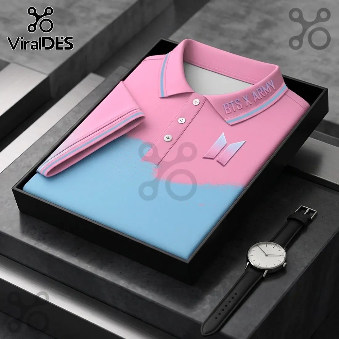 BTS x Army Custom Name Pink Polo - Adult & Kids T-Shirts, Sweatshirts & Hoodies apparel design preview 1
