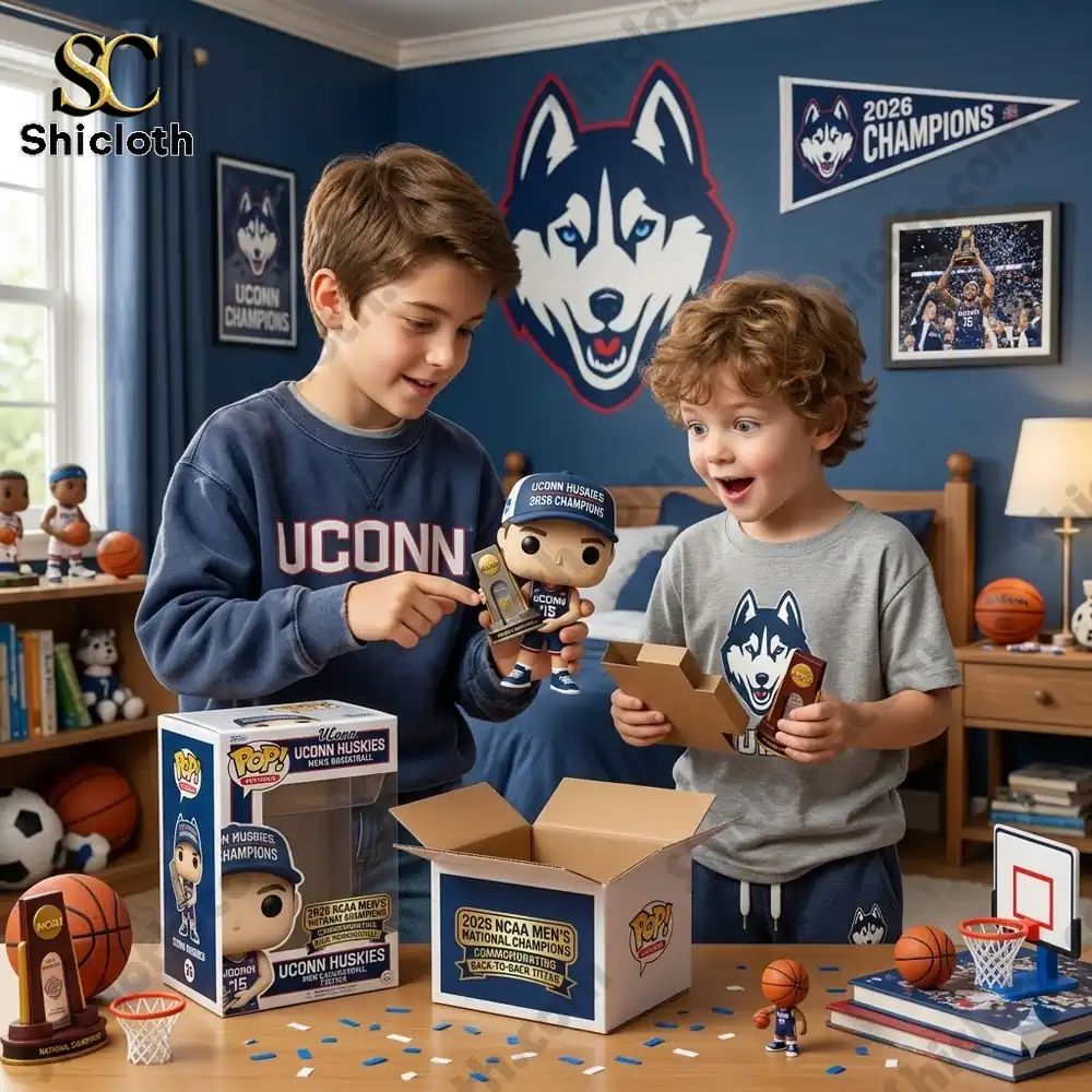 UConn Huskies 2026 NCAA National Champions - Adult & Kids T-Shirts, Sweatshirts & Hoodies apparel design preview 1