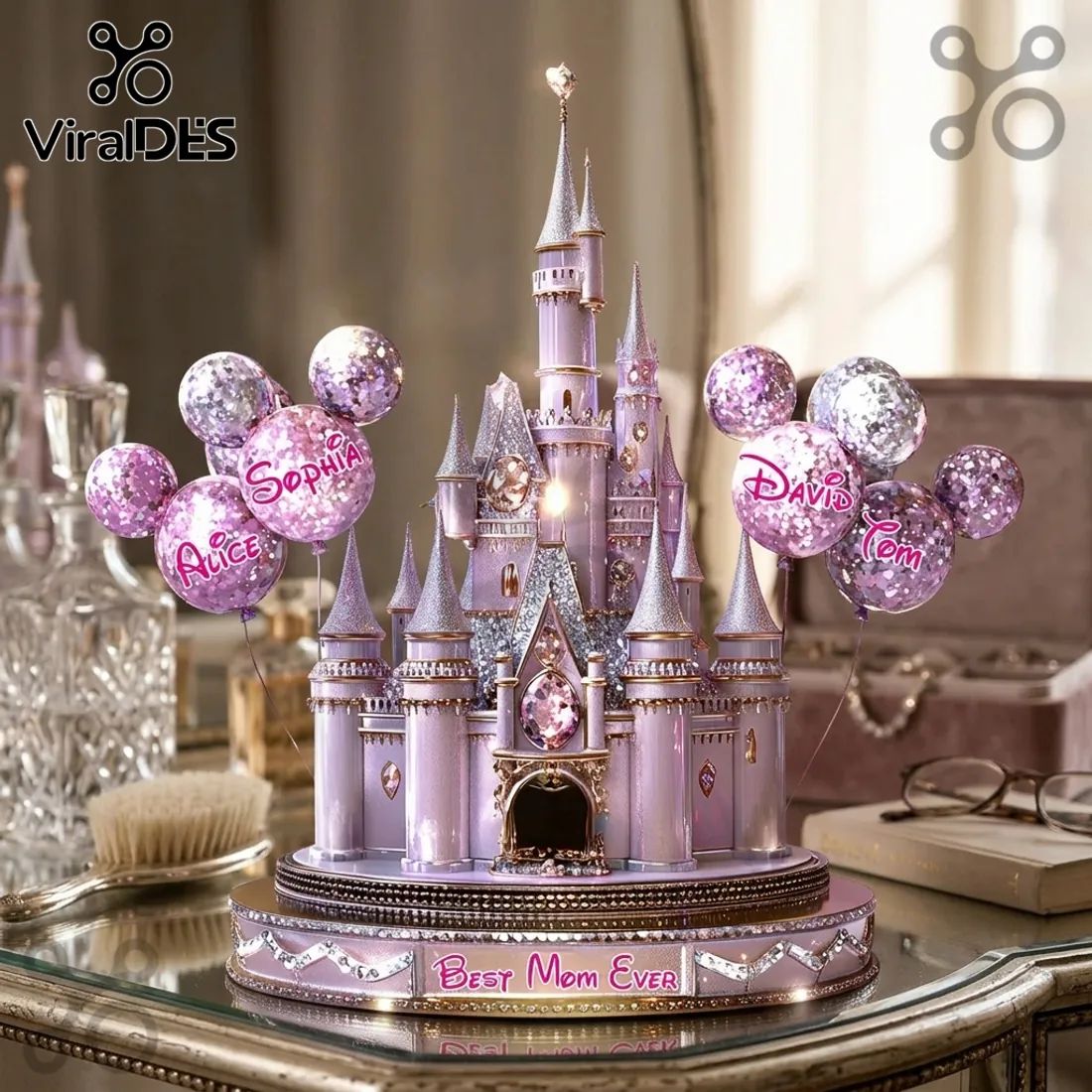 Personalized Magical Castle LED Light Sculpture - Adult & Kids T-Shirts, Sweatshirts & Hoodies apparel design preview 1