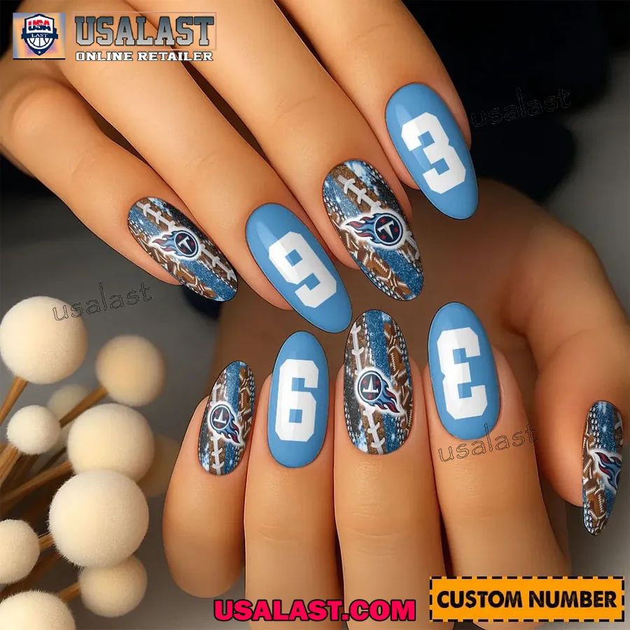 Personalized Tennessee Titans Acrylic Nails Box Set - Adult & Kids T-Shirts, Sweatshirts & Hoodies apparel design preview 1