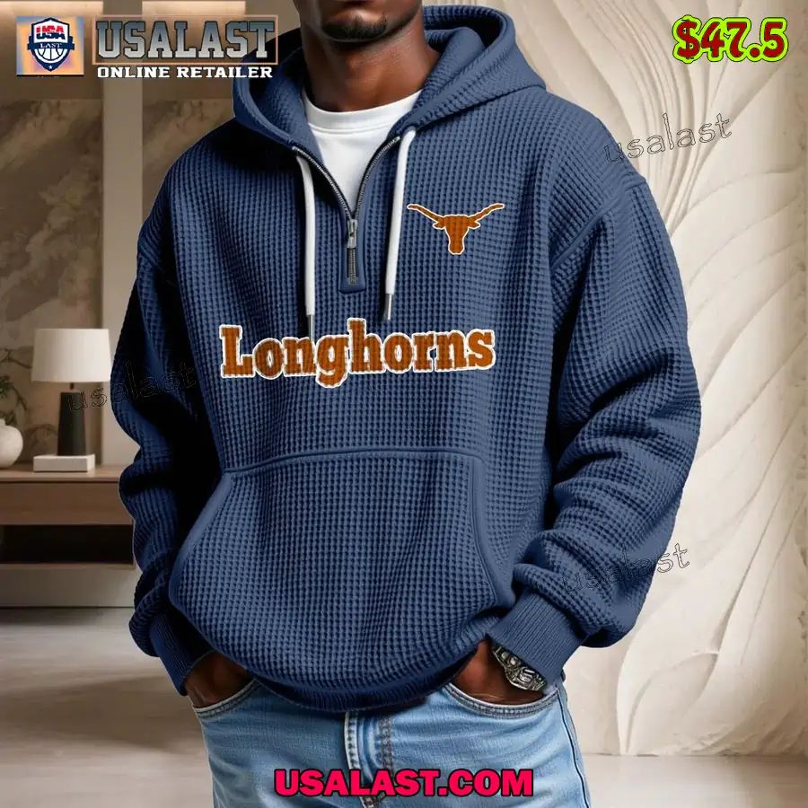 Texas Longhorns Waffle Half Zip - Adult & Kids T-Shirts, Sweatshirts & Hoodies apparel design preview 1