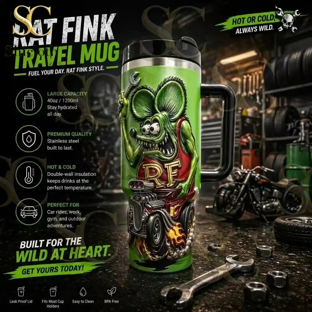 Rat Fink Garage Edition Tumbler - Adult & Kids T-Shirts, Sweatshirts & Hoodies apparel design preview 1