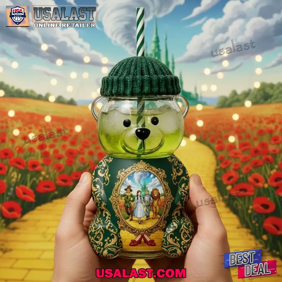 Wizard of Oz Anniversary Bear Glass Cup - Adult & Kids T-Shirts, Sweatshirts & Hoodies apparel design preview 1