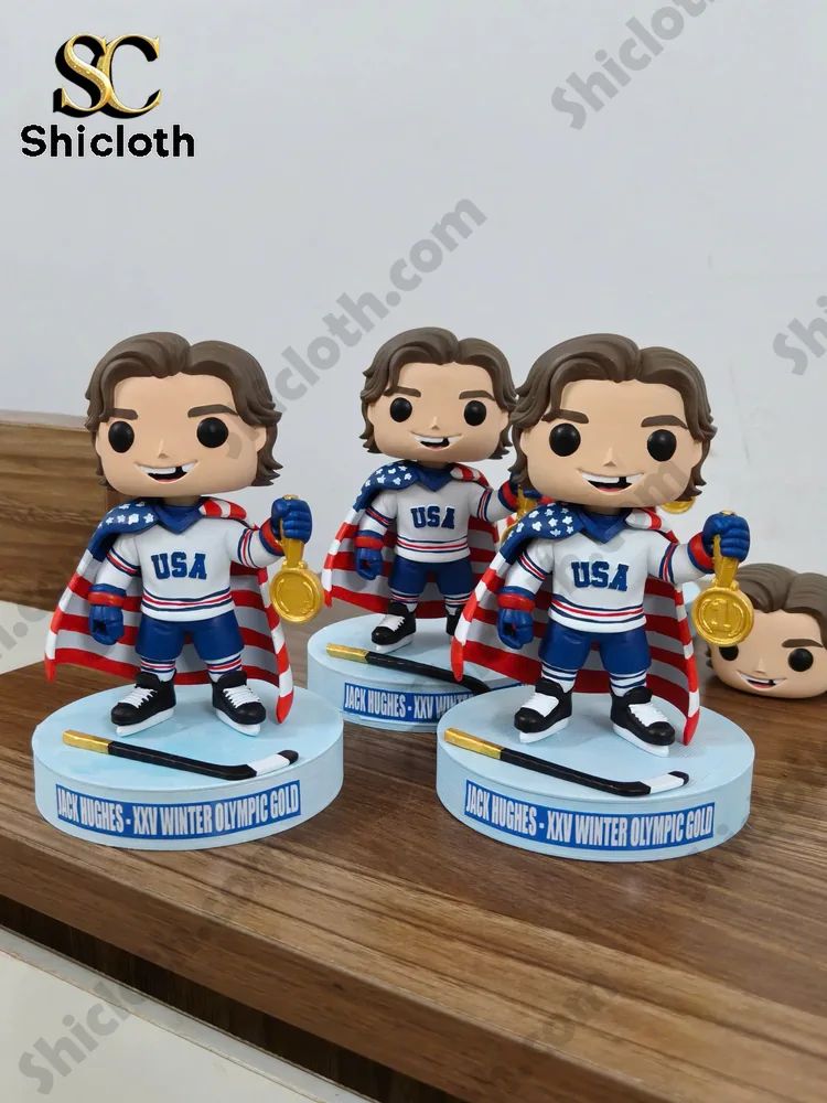 Jack Hughes 25th Winter Olympic Pop! Figure Dolls - Adult & Kids T-Shirts, Sweatshirts & Hoodies apparel design preview 1
