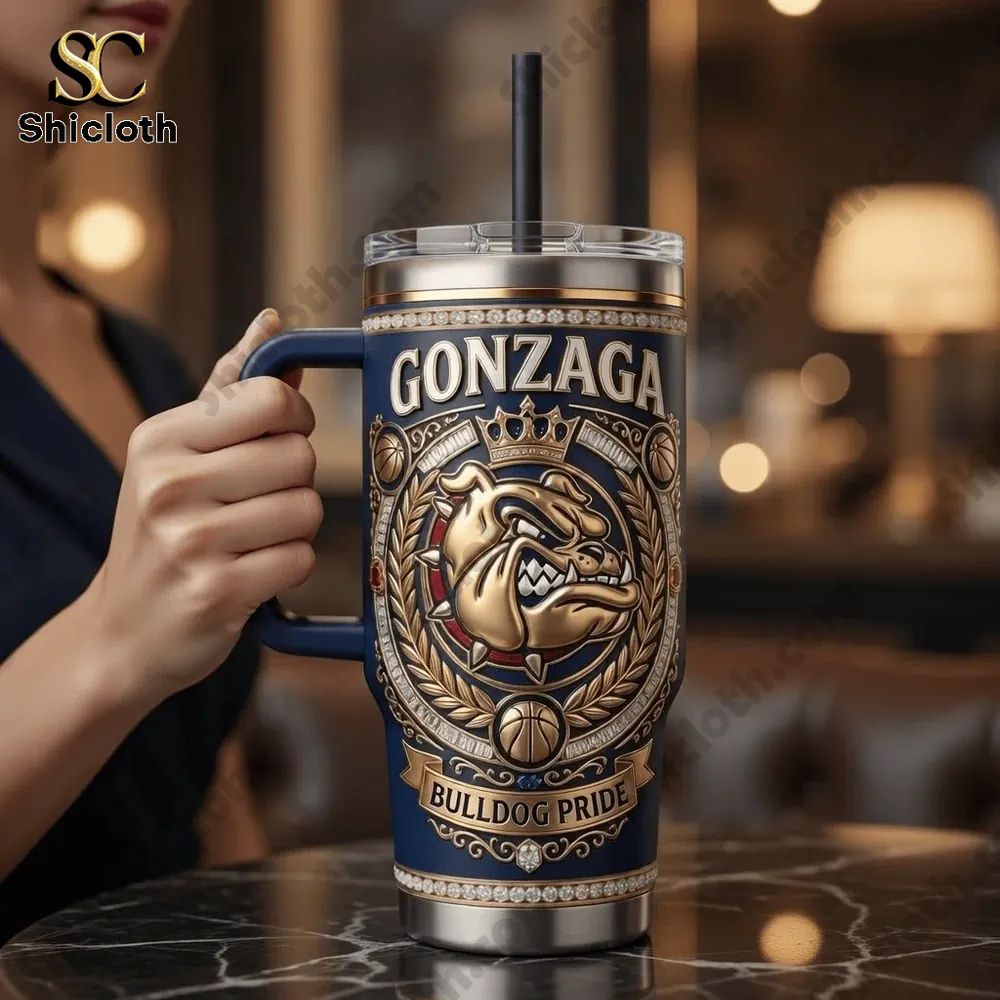 Gonzaga Bulldog Pride 40oz Tumbler With Handle - Adult & Kids T-Shirts, Sweatshirts & Hoodies apparel design preview 1