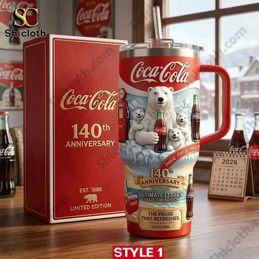 Cola 140th Anniversary Insulated Tumbler Cup - Adult & Kids T-Shirts, Sweatshirts & Hoodies apparel design preview 1
