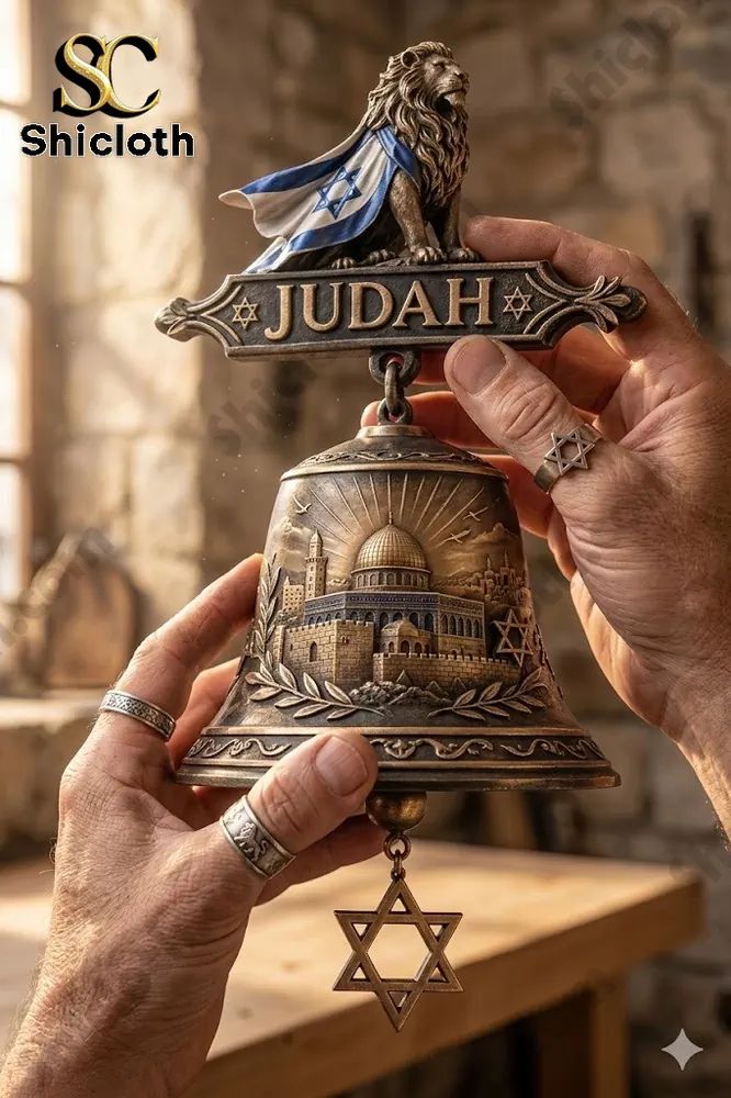Jesus The Lion Of Judah Israel Will Prevail Wall Bell - Adult & Kids T-Shirts, Sweatshirts & Hoodies apparel design preview 1