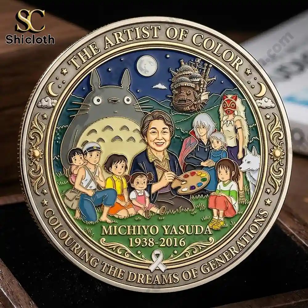 Studio Ghibli Michiyo Yasuda Commemorative Coin - Adult & Kids T-Shirts, Sweatshirts & Hoodies apparel design preview 1