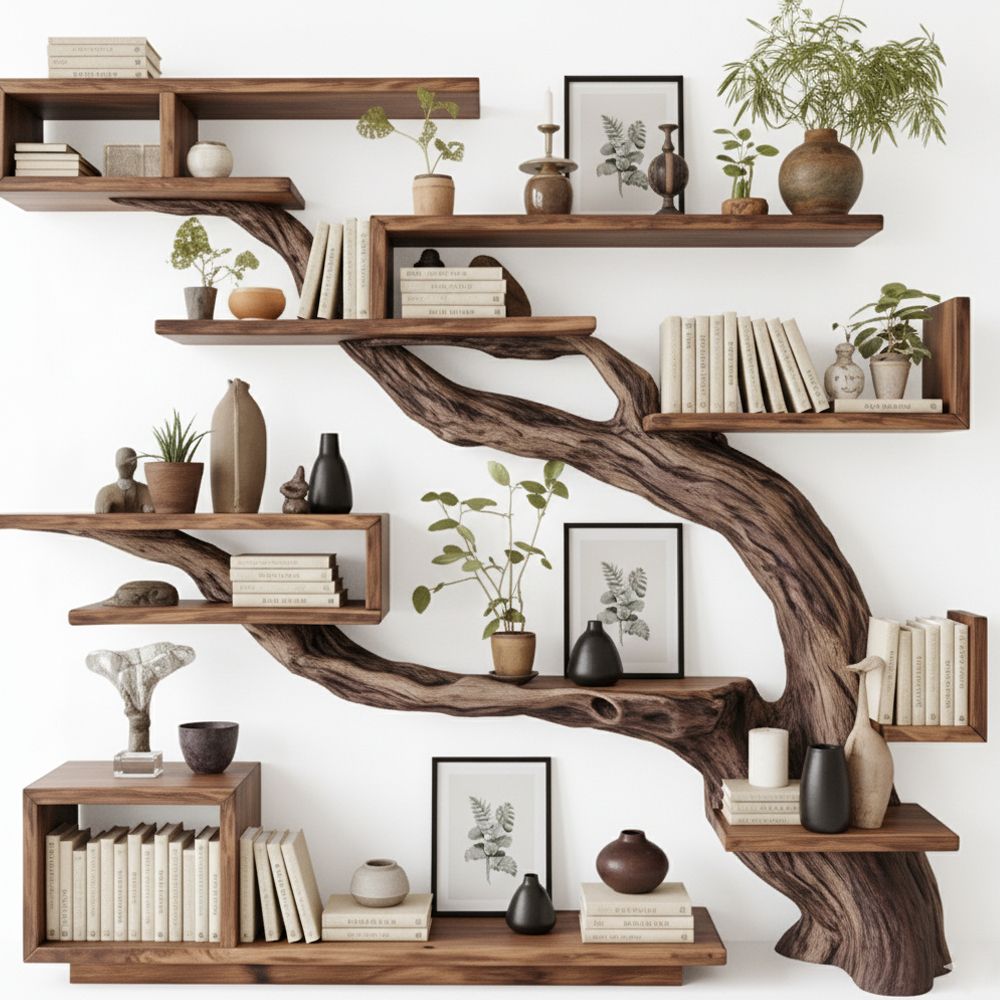 Rustic Christmas Tree Bookshelf Handcrafted Solid - Adult & Kids T-Shirts, Sweatshirts & Hoodies apparel design preview 1
