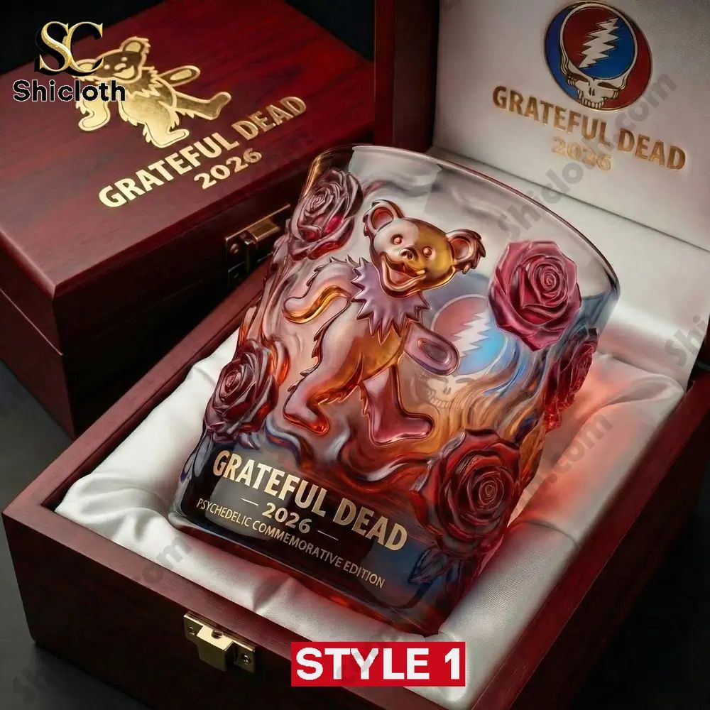 Grateful Dead Psychedelic Collector Whiskey Glass - Adult & Kids T-Shirts, Sweatshirts & Hoodies apparel design preview 1