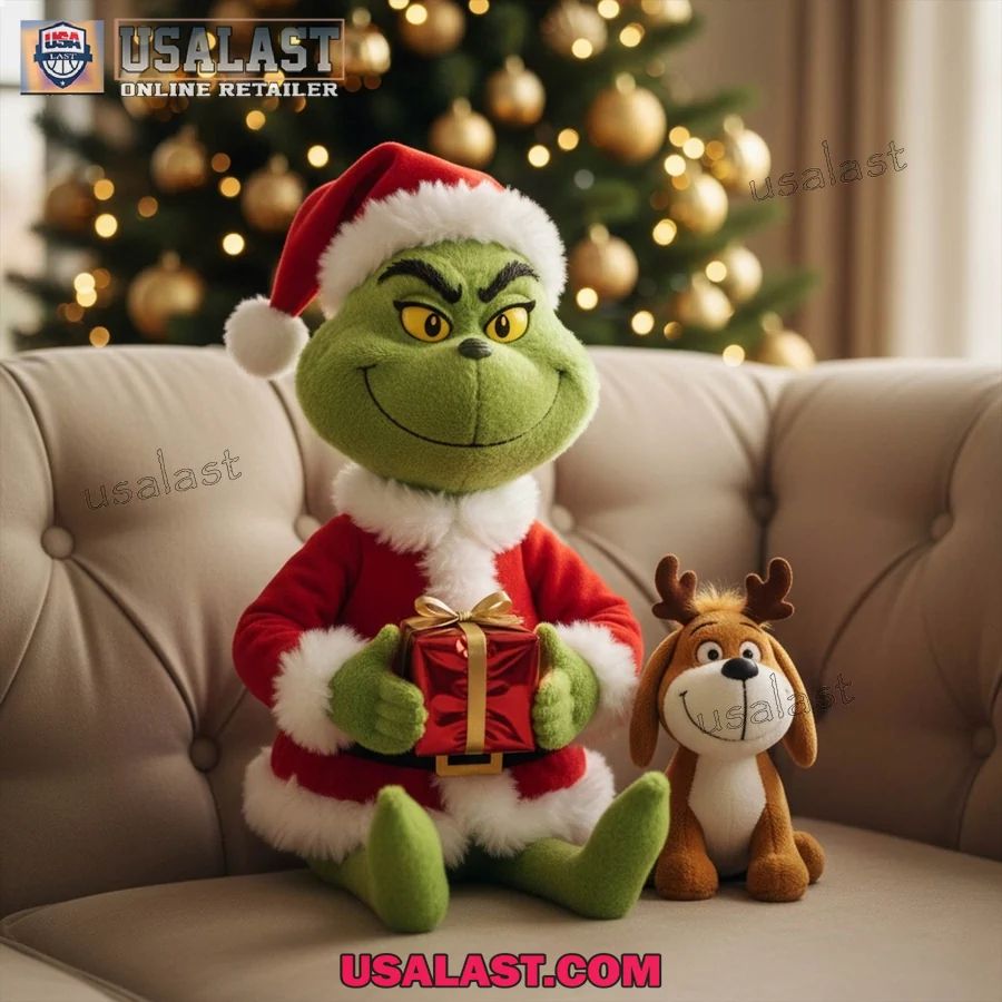 Grinch Custom Shape Plush Pillow - Adult & Kids T-Shirts, Sweatshirts & Hoodies apparel design preview 1