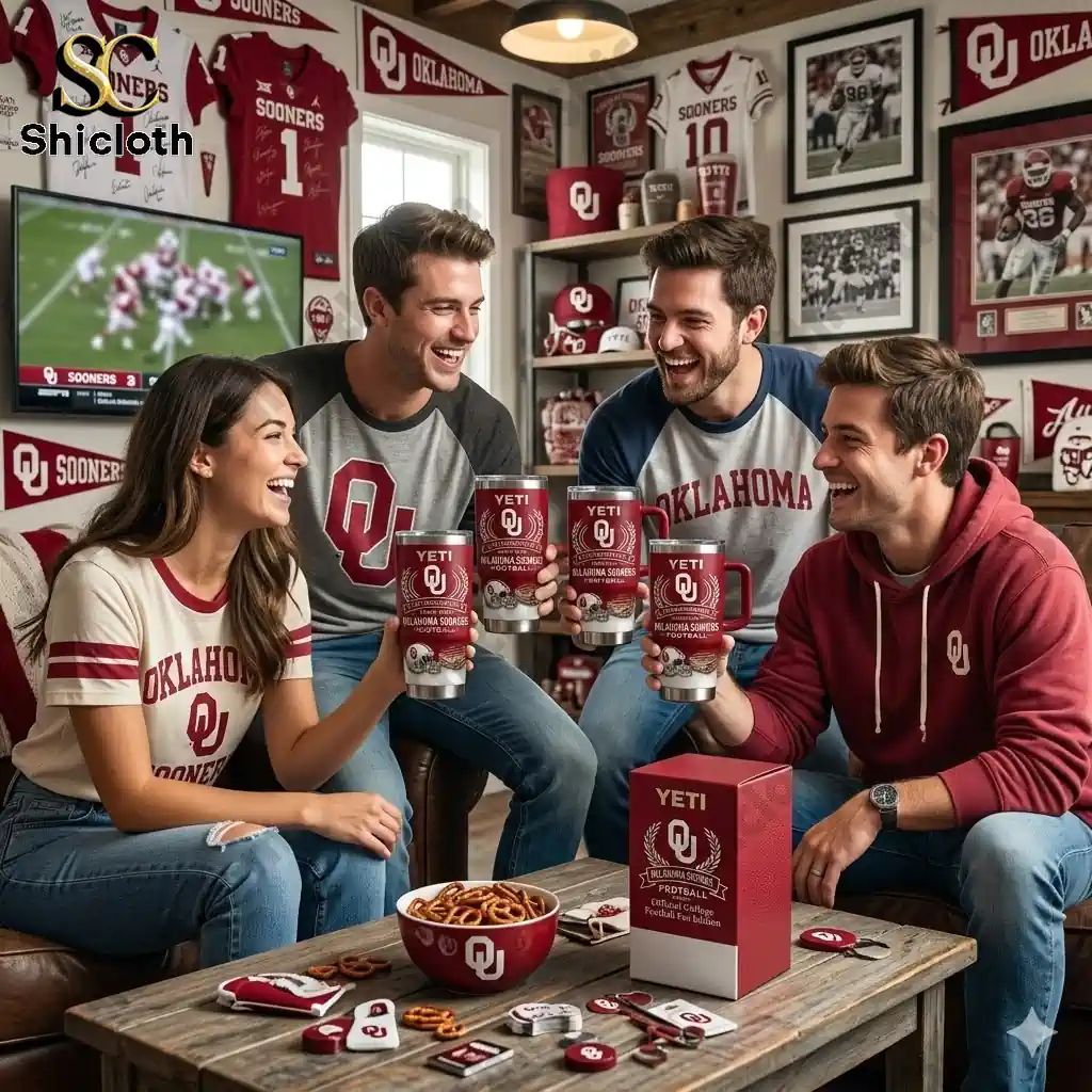 Oklahoma Sooners 136th Anniversary Yeti Tumbler - Adult & Kids T-Shirts, Sweatshirts & Hoodies apparel design preview 1