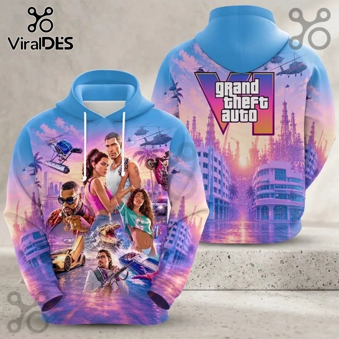 Grand Theft Auto VI Vice City Limited Edition - Adult & Kids T-Shirts, Sweatshirts & Hoodies apparel design preview 1