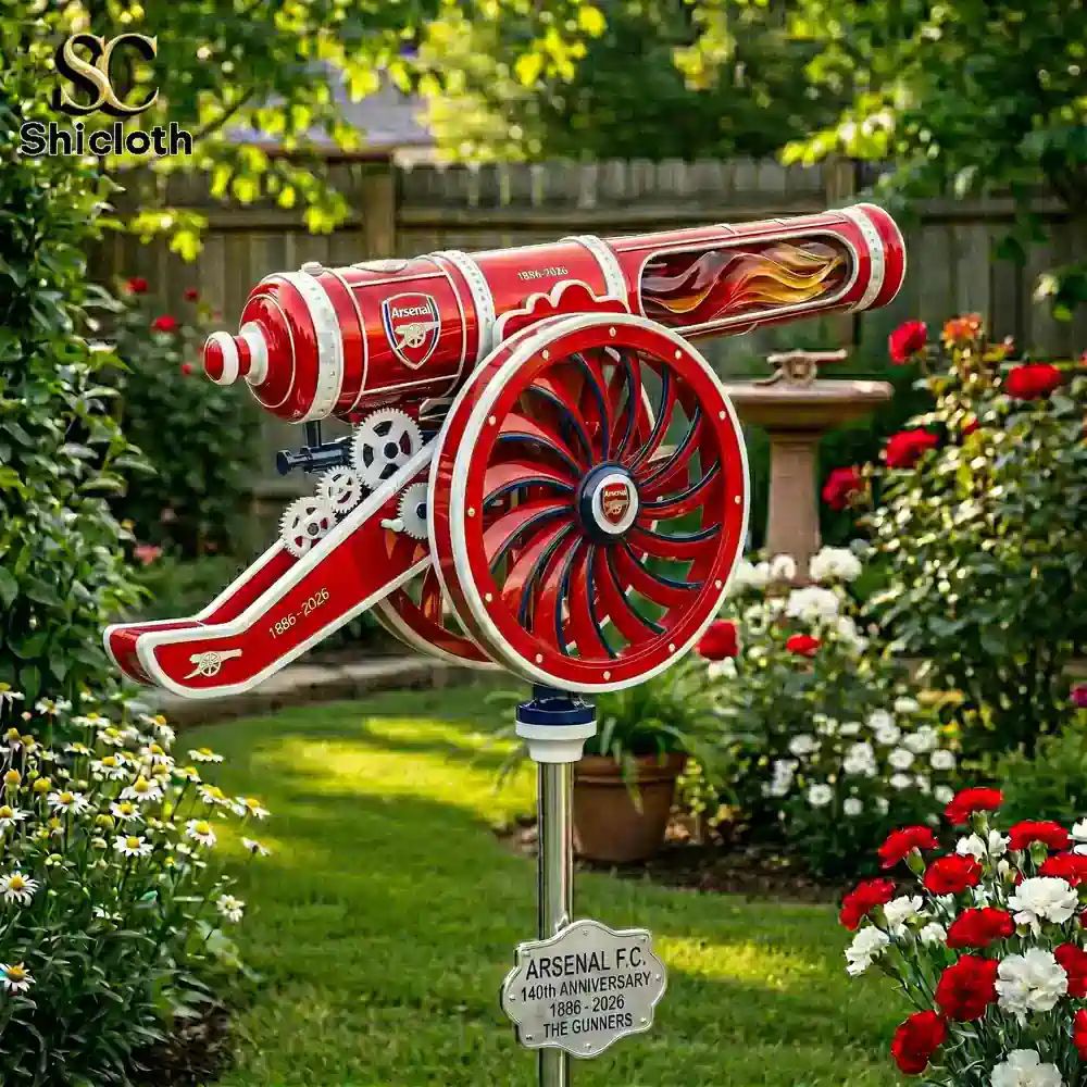 Arsenal FC 140th Anniversary Cannon Wind Spinner - Adult & Kids T-Shirts, Sweatshirts & Hoodies apparel design preview 1