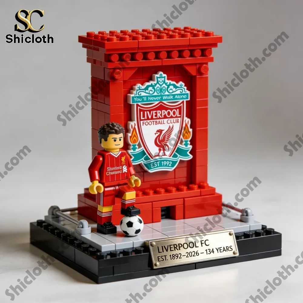 Liverpool FC 134th Anniversary LEGO-style Collectible - Adult & Kids T-Shirts, Sweatshirts & Hoodies apparel design preview 1
