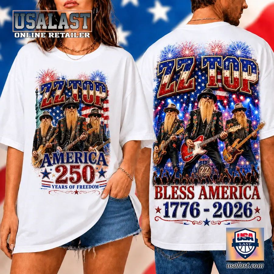 ZZ Top Bless America 250th Anniversary 3D - Adult & Kids T-Shirts, Sweatshirts & Hoodies apparel design preview 1