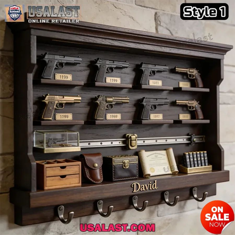 Personalized Gun Collection Themed Wall Hooks - Adult & Kids T-Shirts, Sweatshirts & Hoodies apparel design preview 1