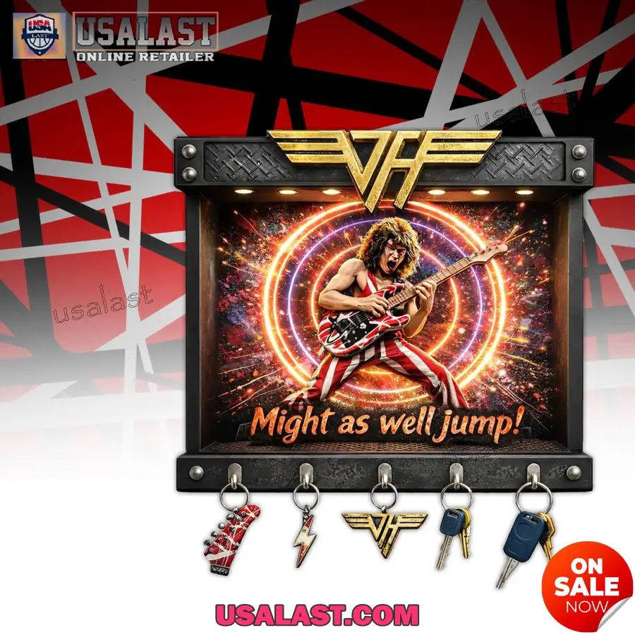 Van Halen Might As Well Jump Wall Key Holder - Adult & Kids T-Shirts, Sweatshirts & Hoodies apparel design preview 1