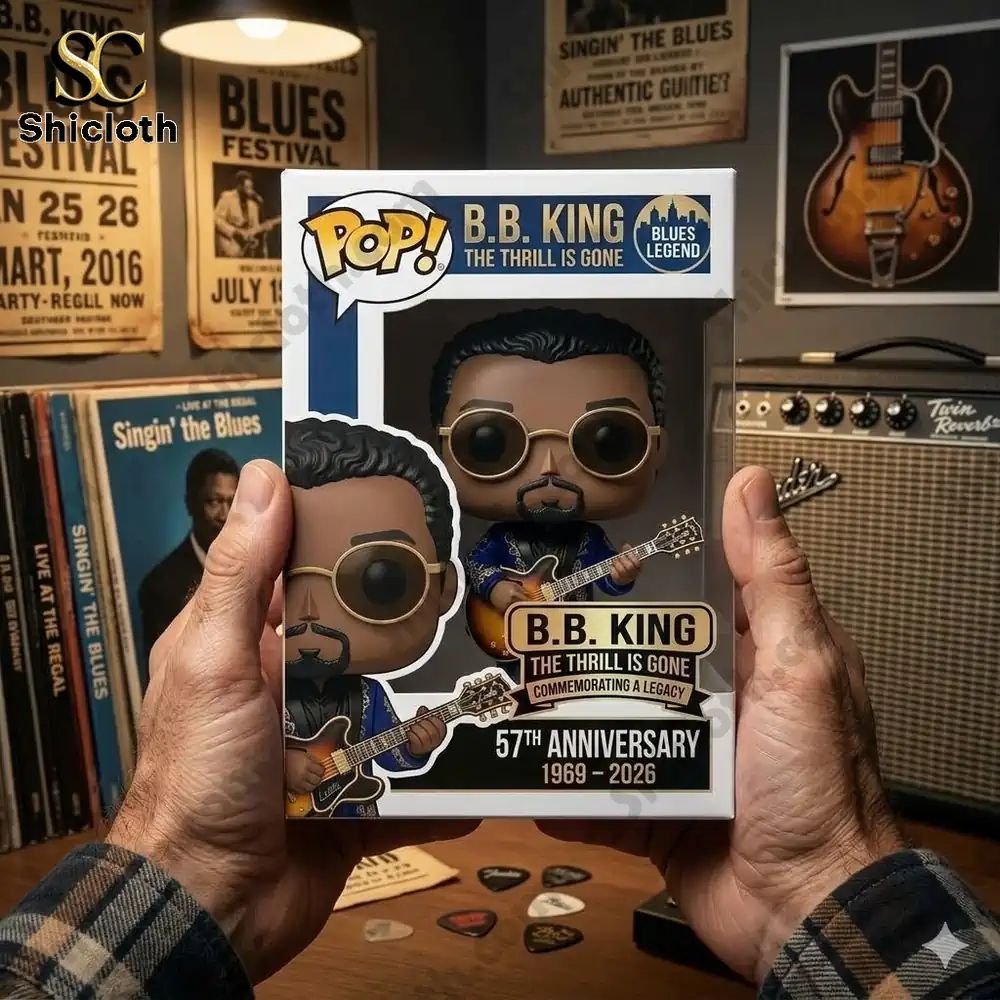 B.B. King The Thrill Is Gone 57th Anniversary Funko - Adult & Kids T-Shirts, Sweatshirts & Hoodies apparel design preview 1