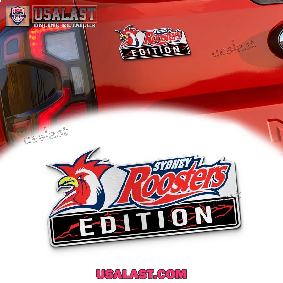 Sydney Roosters Edition Custom 3D Car Badge Sticker - Adult & Kids T-Shirts, Sweatshirts & Hoodies apparel design preview 1