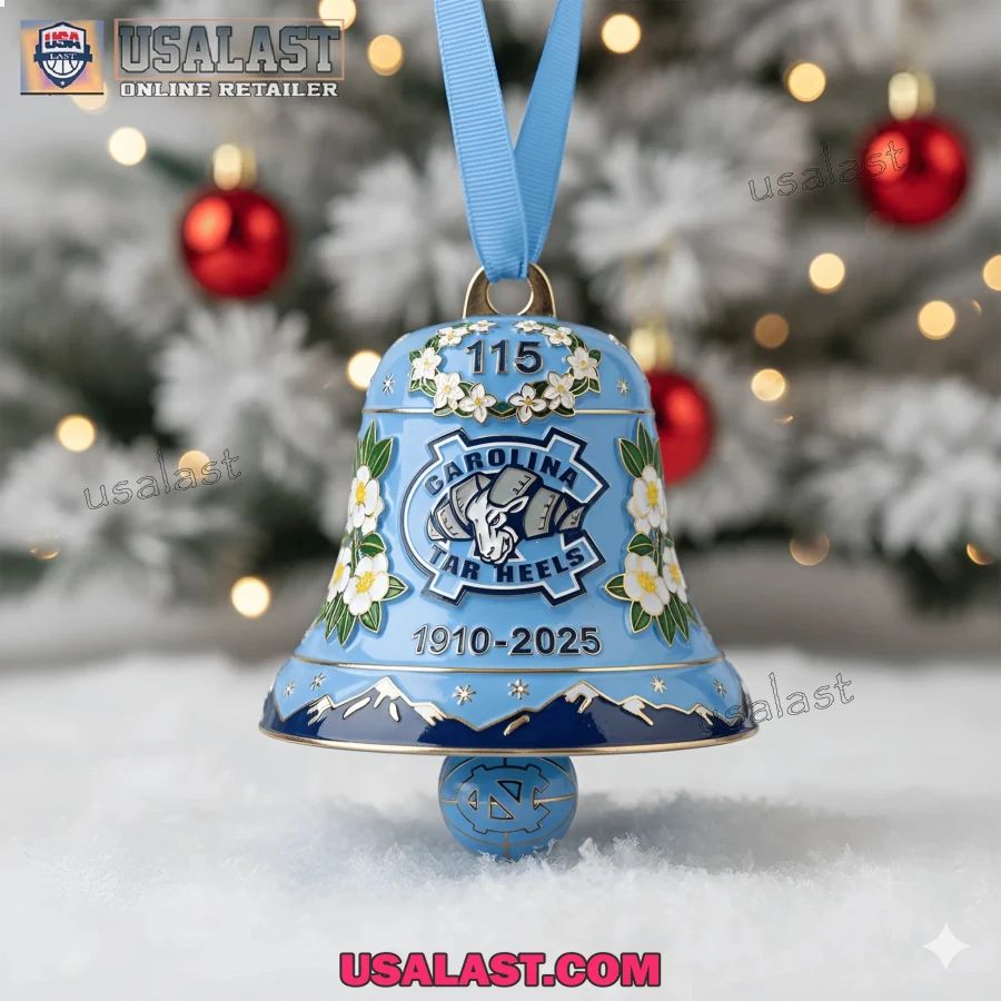 Carolina Tar Heels 115th Anniversary Christmas Bell - Adult & Kids T-Shirts, Sweatshirts & Hoodies apparel design preview 1