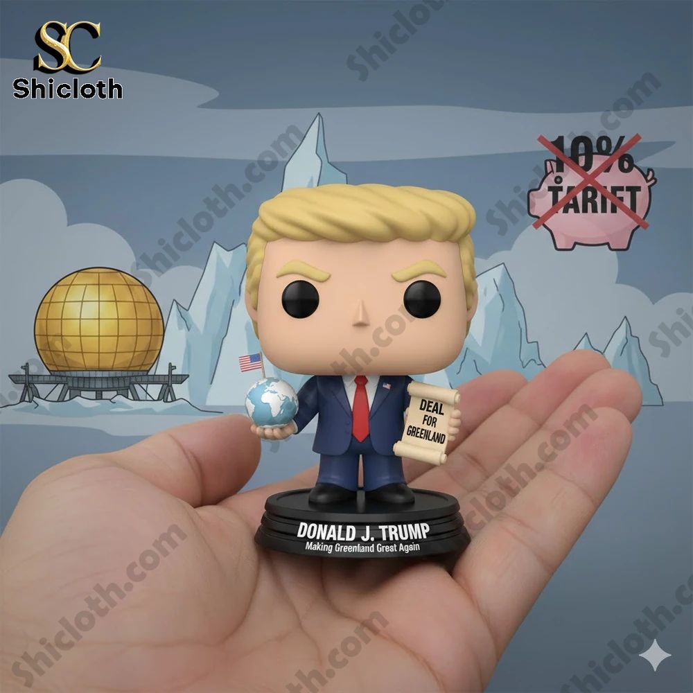 Donald Trump Deal For Greenland 2026 Vinyl Pop Figure - Adult & Kids T-Shirts, Sweatshirts & Hoodies apparel design preview 1