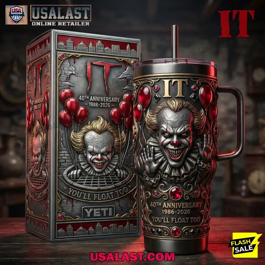 IT Pennywise 40th Anniversary 1986-2026 Tumbler Cup - Adult & Kids T-Shirts, Sweatshirts & Hoodies apparel design preview 1