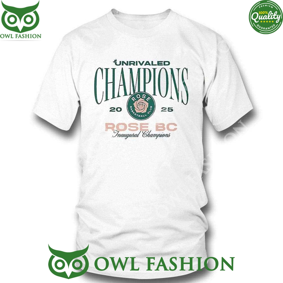 Unrivaled Champions 2025 Rose Bc Inaugural White - Adult & Kids T-Shirts, Sweatshirts & Hoodies apparel design preview 1