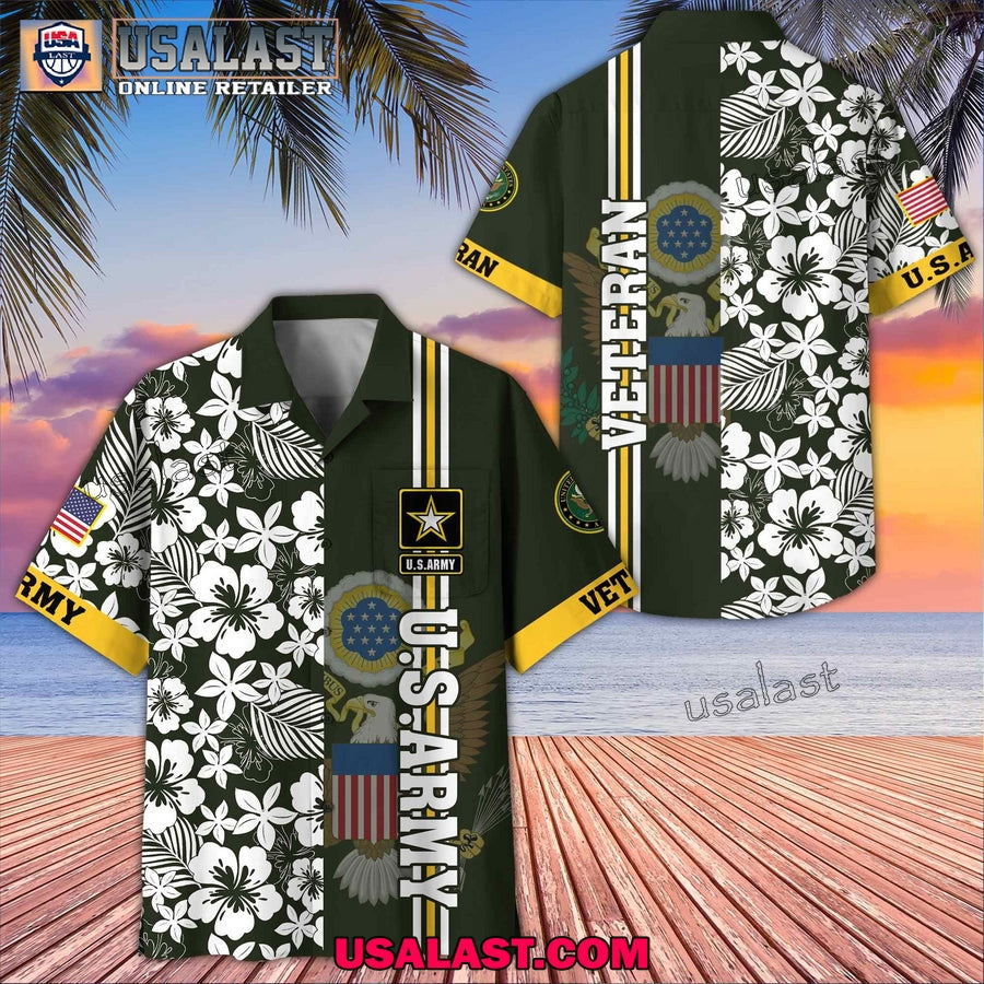US Army Veterans Memorial Day Hawaiian - Adult & Kids T-Shirts, Sweatshirts & Hoodies apparel design preview 1