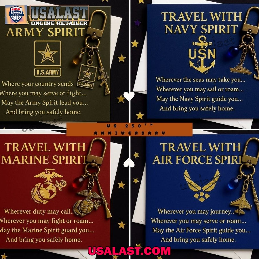 Us Military Custom Multi Charm Keychain - Adult & Kids T-Shirts, Sweatshirts & Hoodies apparel design preview 1