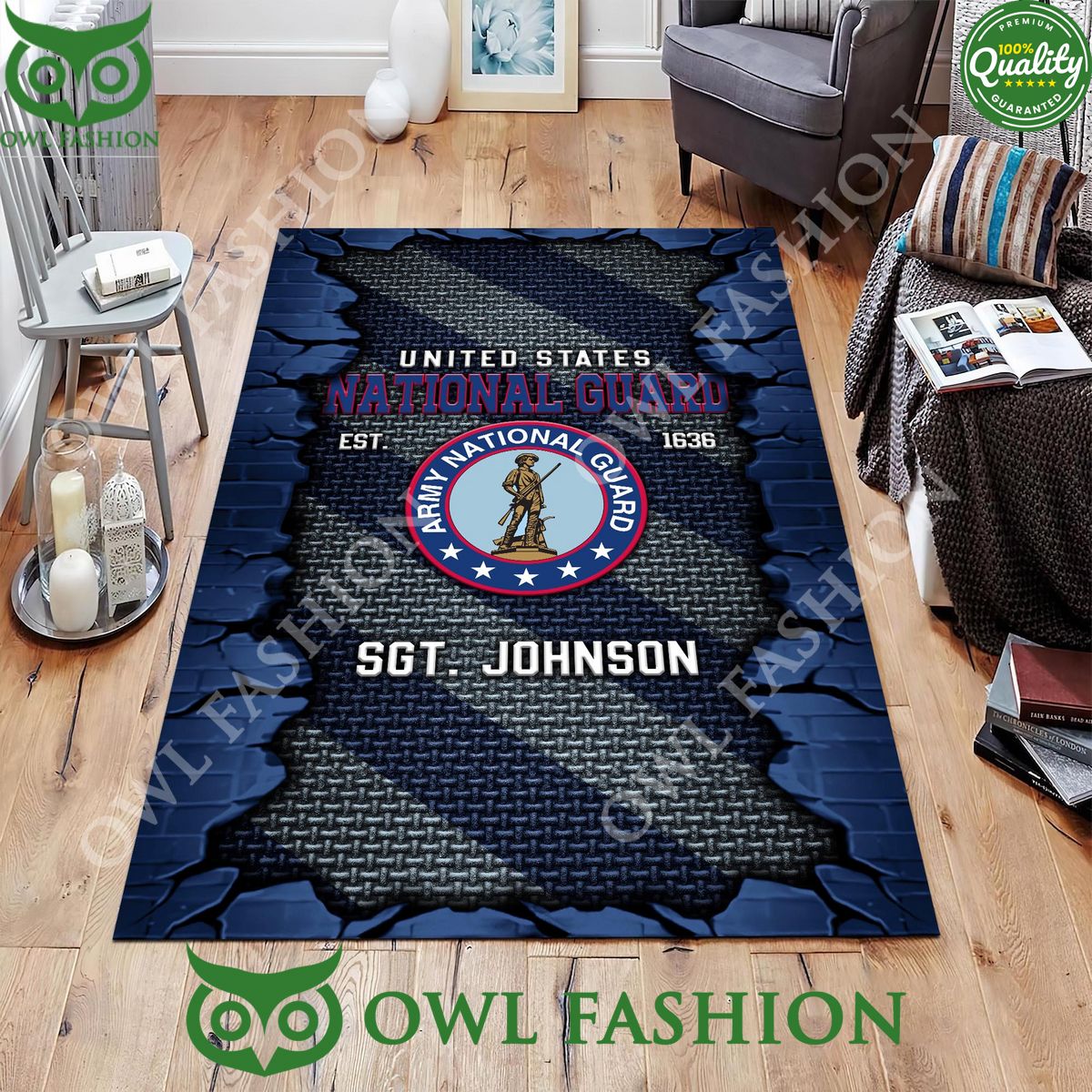 US National Guard Military Veteran Rugs for Living - Adult & Kids T-Shirts, Sweatshirts & Hoodies apparel design preview 1