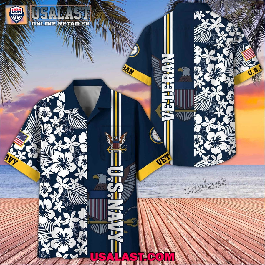 US Navy Veterans Memorial Day Hawaiian - Adult & Kids T-Shirts, Sweatshirts & Hoodies apparel design preview 1