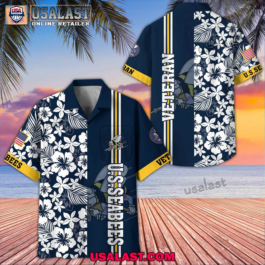 US Seabees Veterans Memorial Day Hawaiian - Adult & Kids T-Shirts, Sweatshirts & Hoodies apparel design preview 1