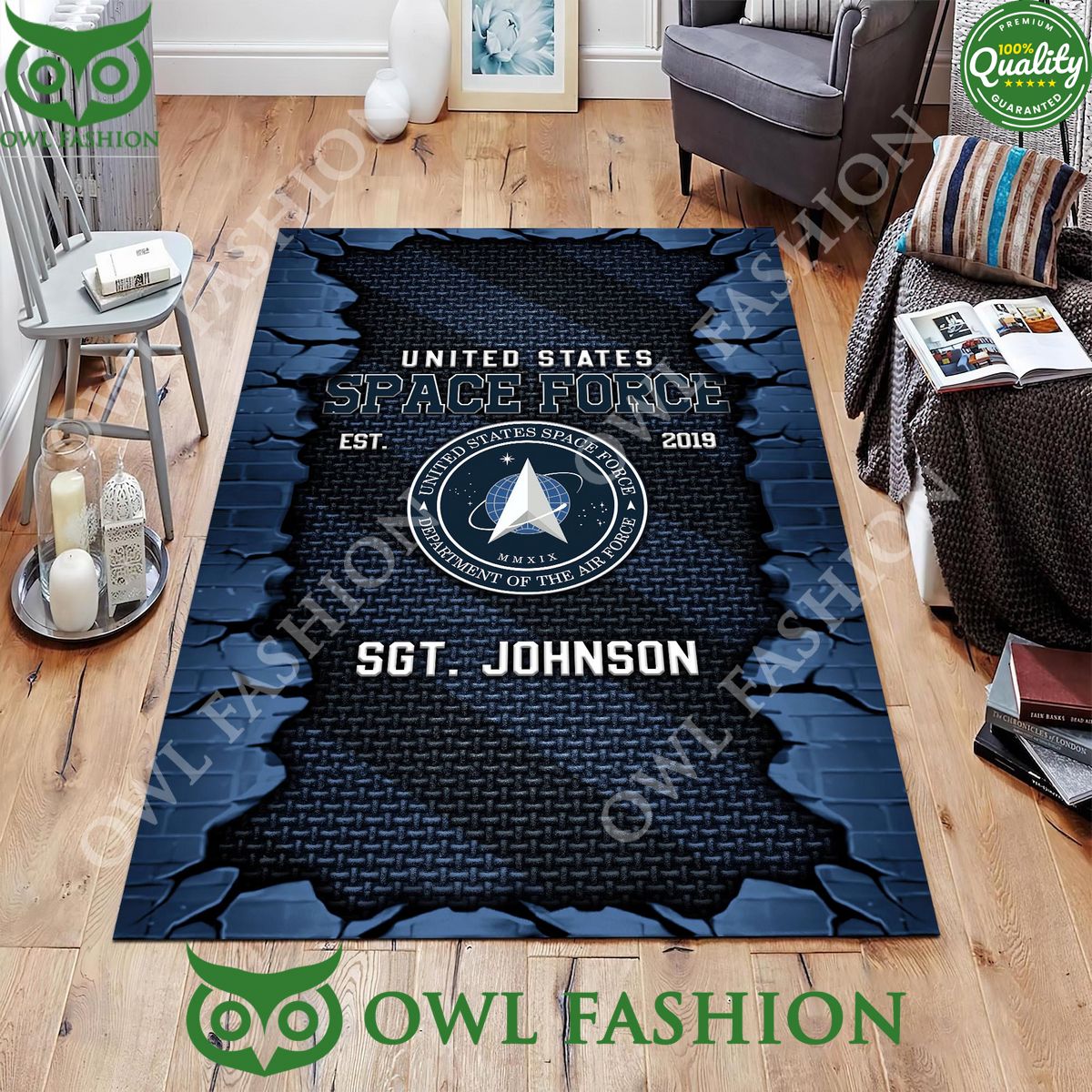 US Space Force Military Veteran Rugs for Living Room - Adult & Kids T-Shirts, Sweatshirts & Hoodies apparel design preview 1