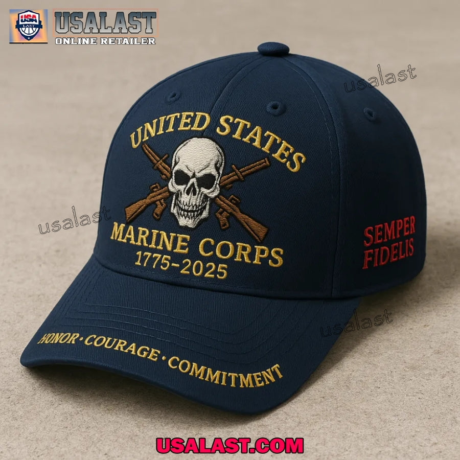 USMC Skull 250th Anniversary Classic Cap - Adult & Kids T-Shirts, Sweatshirts & Hoodies apparel design preview 1